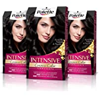 Schwarzkopf Palette Intensive - Tinte 1 cabello Negro – Perfecta cobertura de canas –Coloración Permanente de Cuidado…
